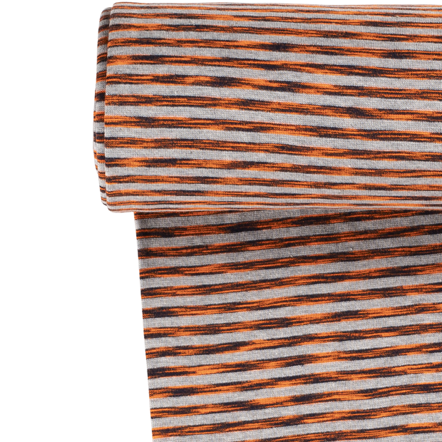 Cuff Material 1x1 Yarn Dyed fabric Stripes Orange