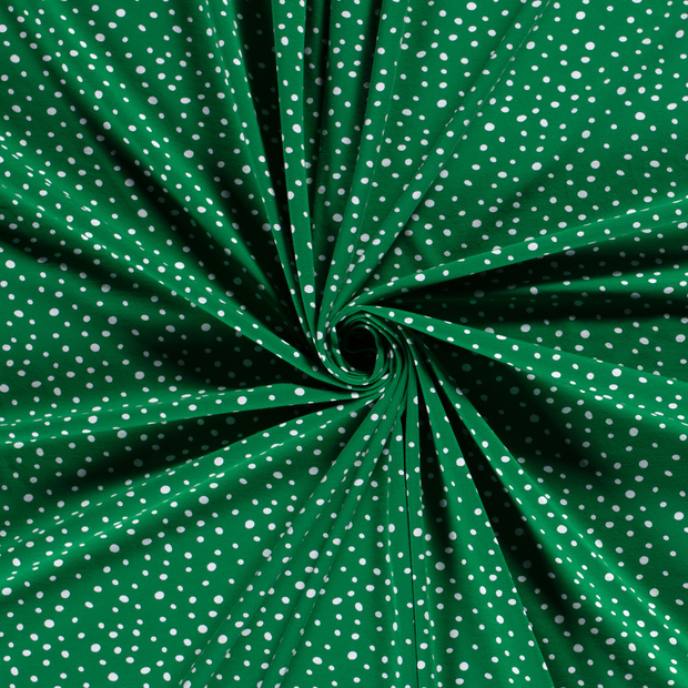 Algodón Jerséis tela Verde estampado 