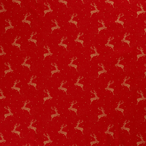 Cotton Poplin fabric Red 