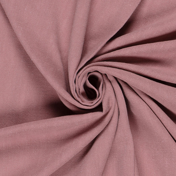 Lino Viscosa Tejido tela Unicolor Rosa
