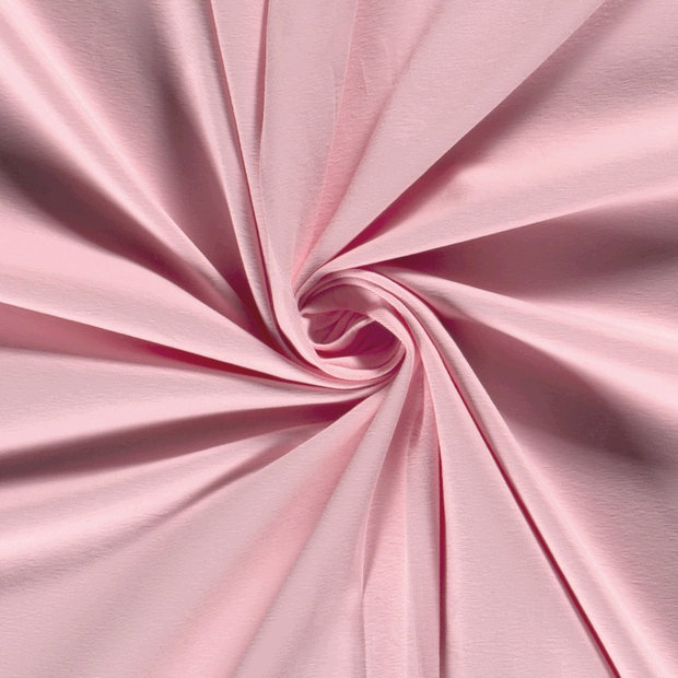 Jersey de Coton tissu Unicolore Rose clair