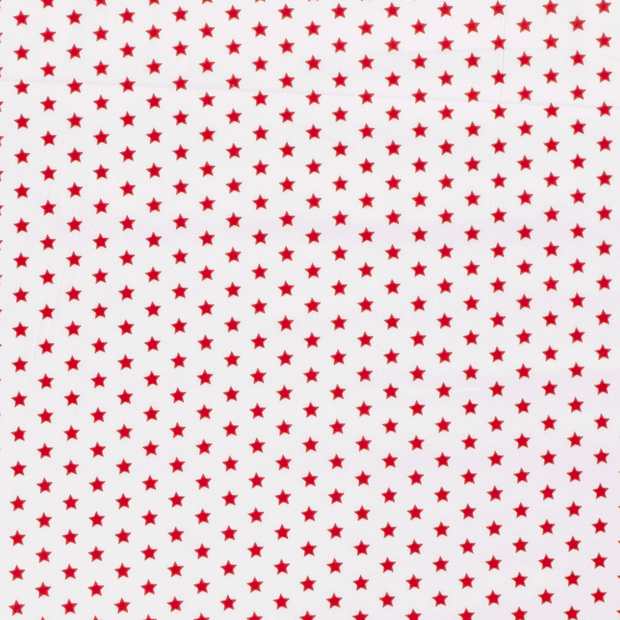 Cotton Poplin fabric Stars White