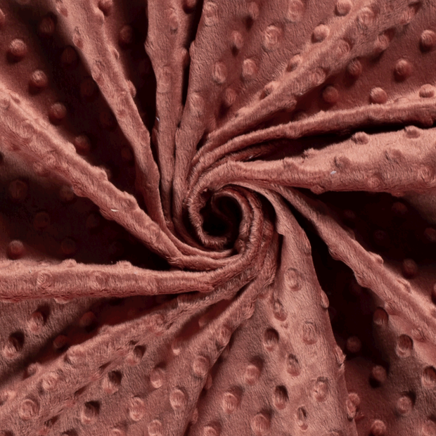 Minky fabric Unicolour Redwood
