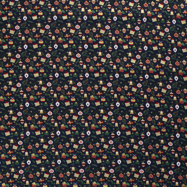 Cotton Poplin fabric Navy 