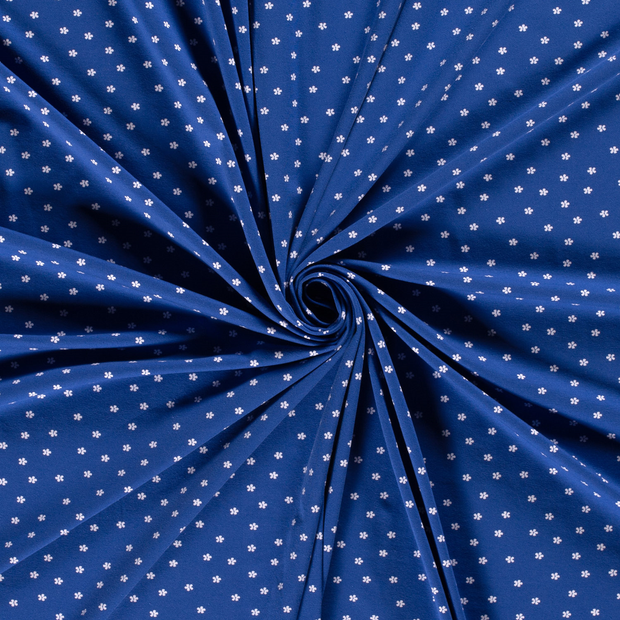 Cotton Jersey fabric Cobalt printed 