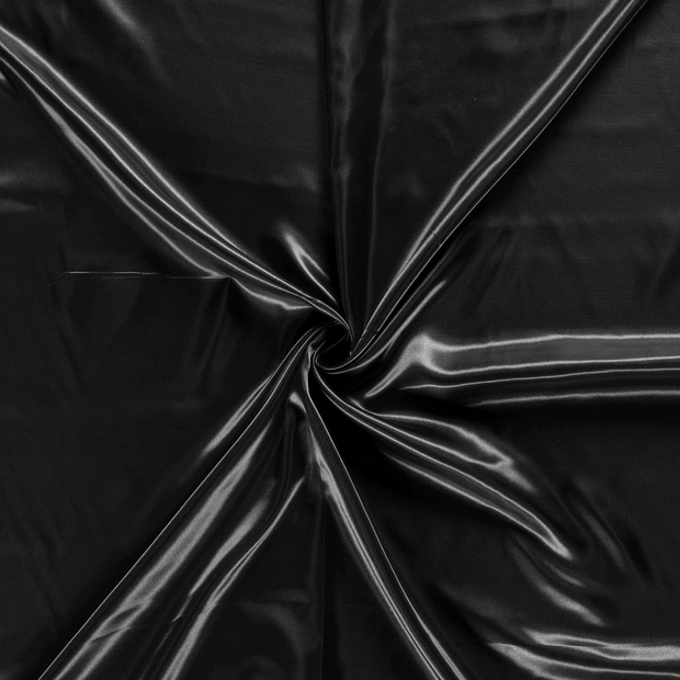 Satin fabric Unicolour Black