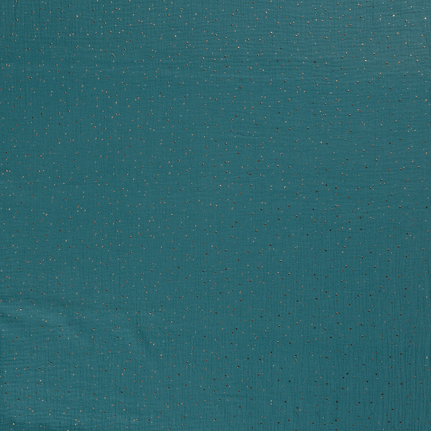 Double gaze tissu Bleu Canard mat 