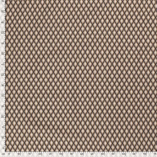 Bengaline stof Abstract Beige