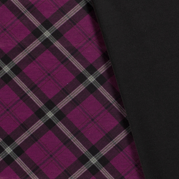 Punta di Roma fabric Checks Fuchsia