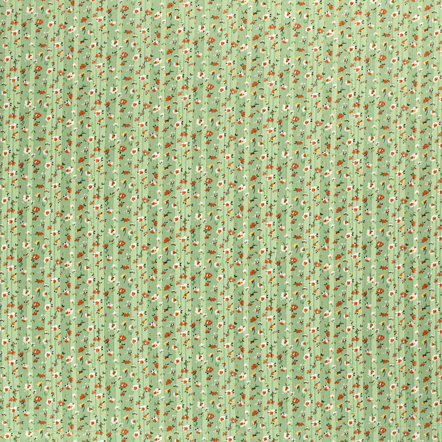 Chiffon Damast fabric Green semi-transparent 