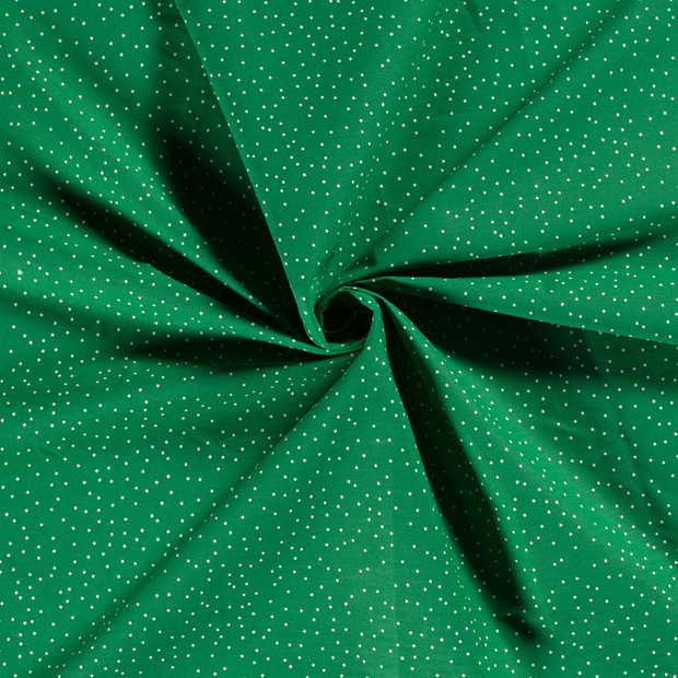 Algodón Popelina tela Verde estampado 