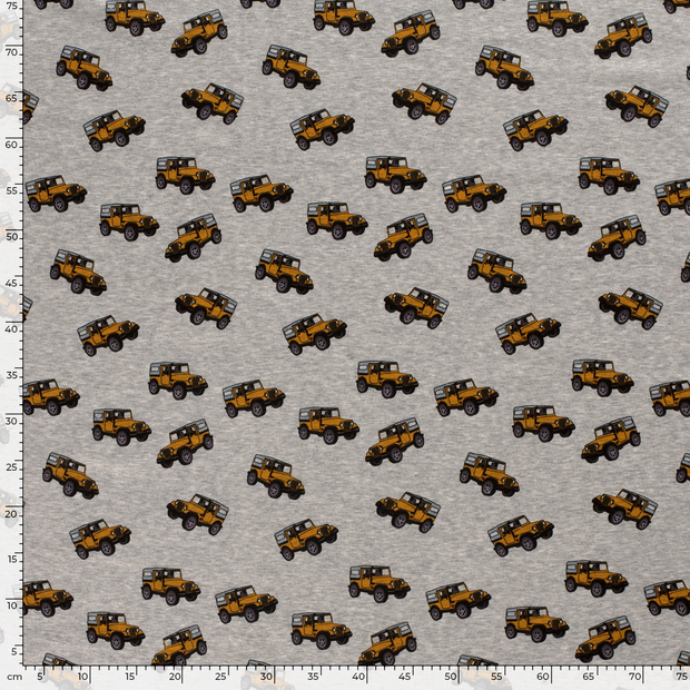 Alphen Fleece fabric Cars Oker