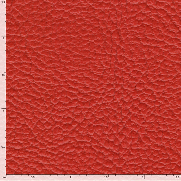 Artificial Leather fabric Unicolour Red