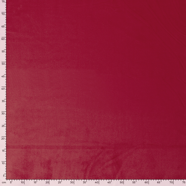 Velvet fabric Unicolour Dark Red