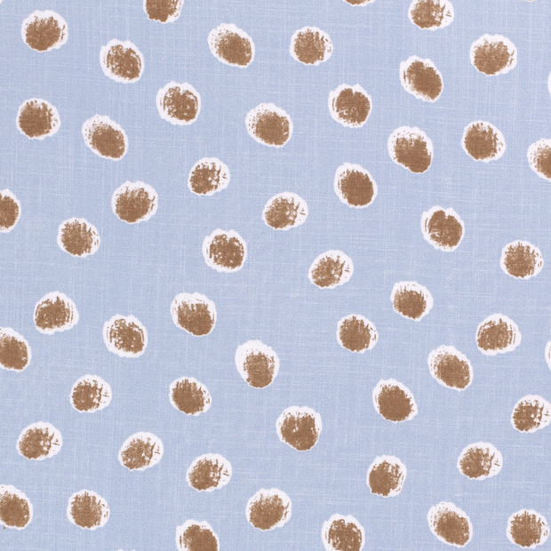 Woven Viscose Stretch fabric Spots Baby Blue