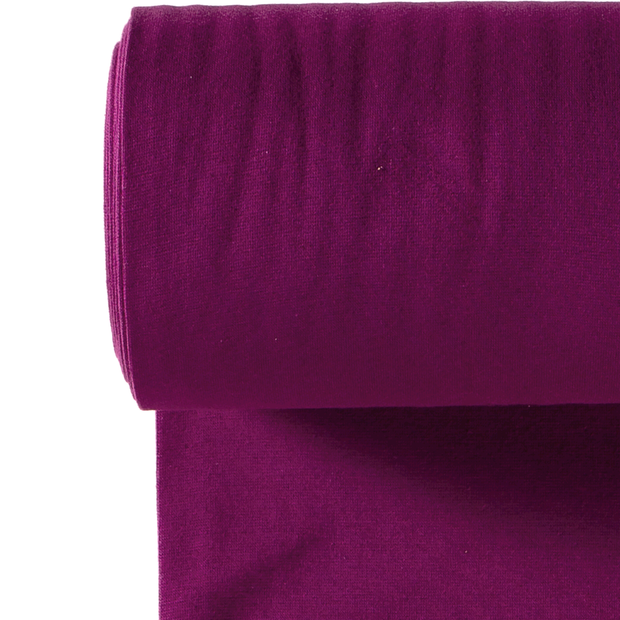 Cuff 1x1 fabric Unicolour Magenta