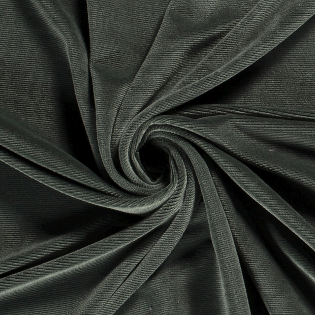 Velvet fabric Rib Petrol
