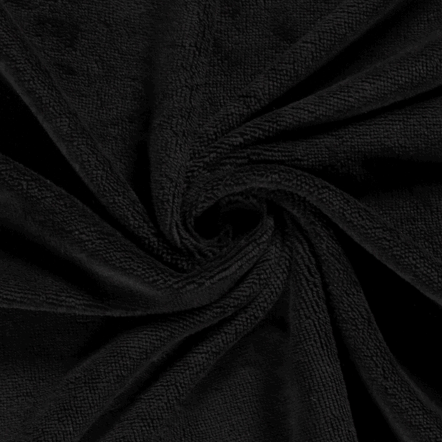 Bamboo Fleece fabric Unicolour Black