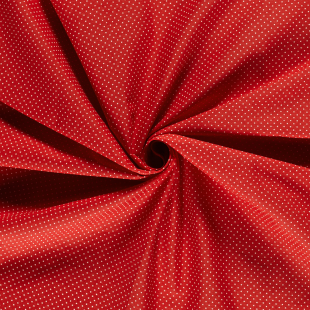 Popeline de Coton tissu Rouge imprimé 