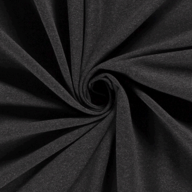 French Terry fabric Unicolour Dark Grey