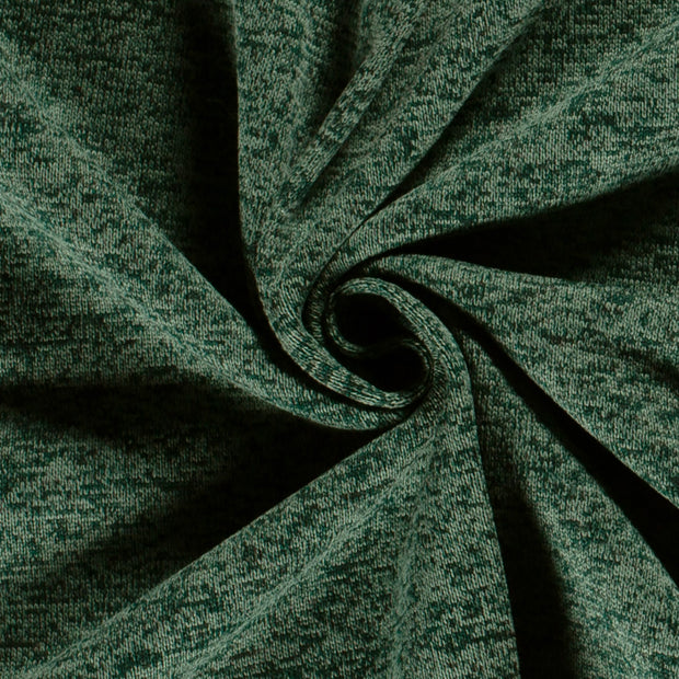 Jogging fabric Melange Dark Green