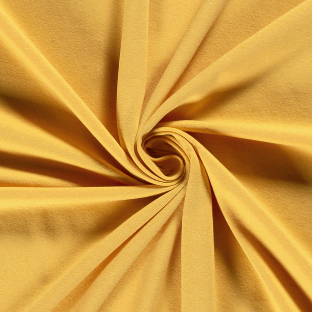 Jersey de Coton tissu Unicolore Ocre
