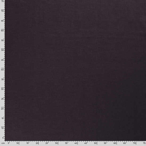 Ramie Lin tissu Unicolore Noir carbone
