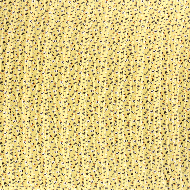 Chiffon Damast fabric Yellow semi-transparent 
