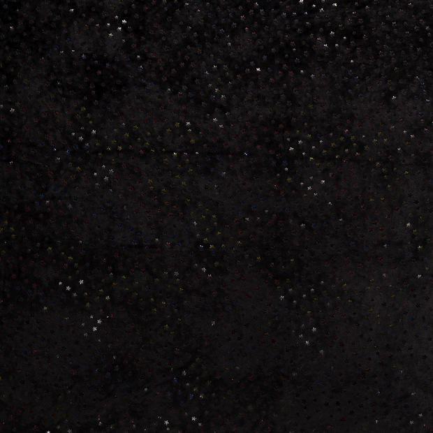 Velvet fabric Black smooth 