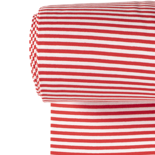 Cuff fabric Stripes Red