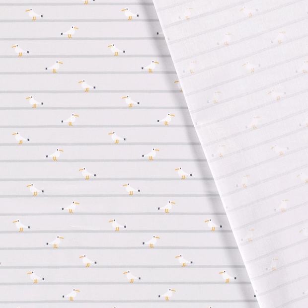 Cotton Poplin fabric Birds printed 