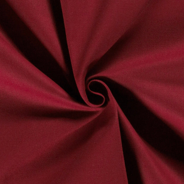 Canvas fabric Unicolour Dark Red