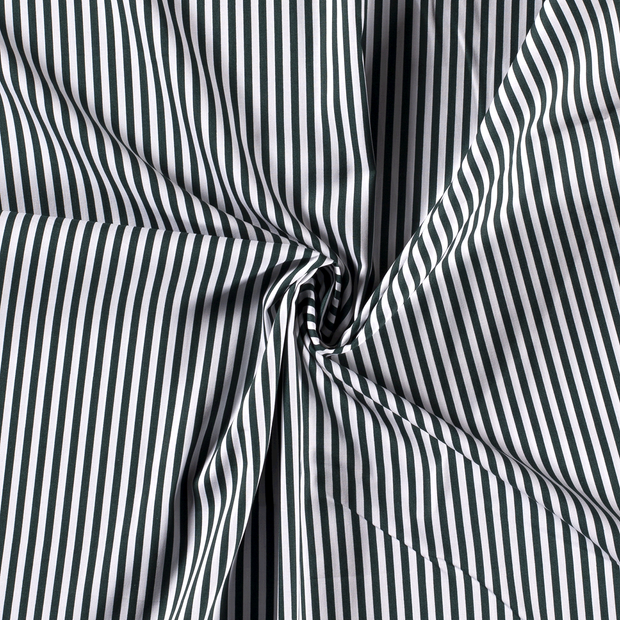 Cotton Poplin fabric Dark Green printed 