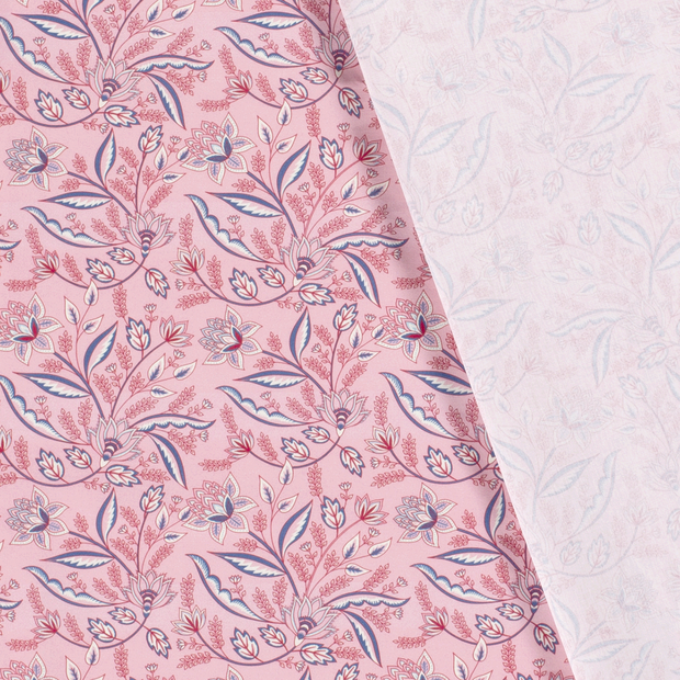 Cotton Poplin fabric Millefleurs printed 