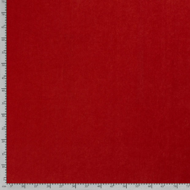Terciopelo tela Unicolor Rojo