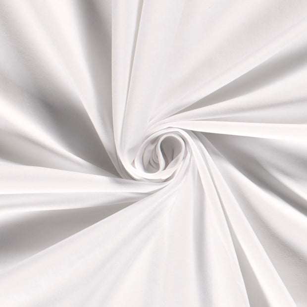 Jersey de Coton tissu Unicolore Blanc optique