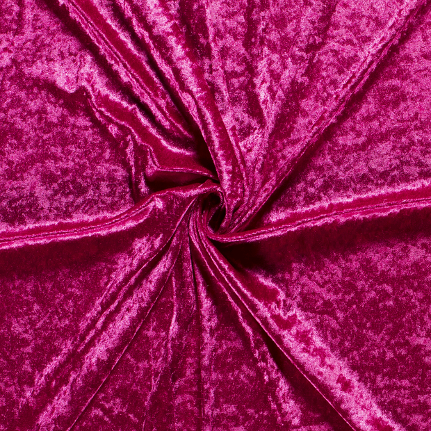 Velours fabrik Uni Fuchsia