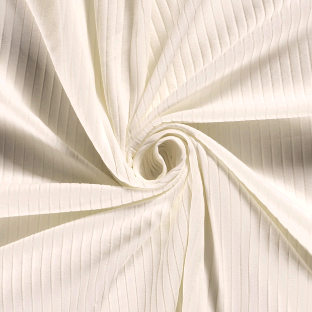 Rib Jersey fabrik Uni Ivory