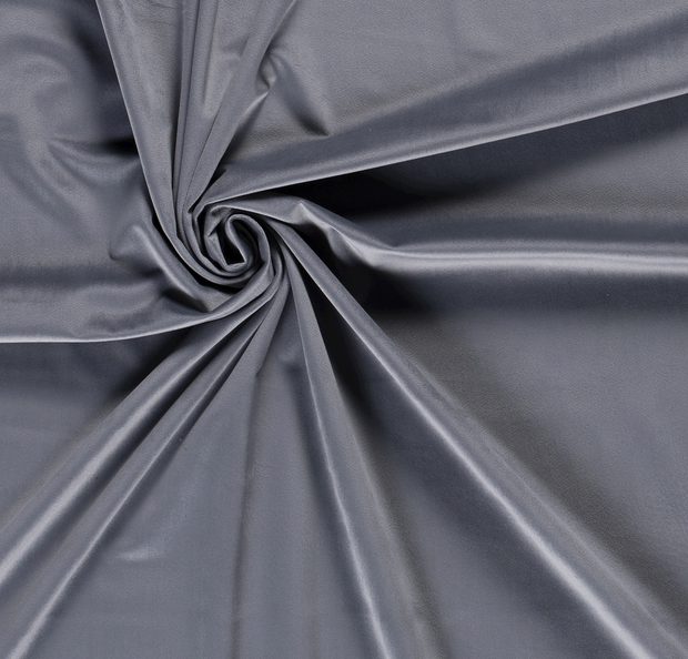 Velvet fabric Unicolour Middle Grey