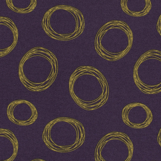 Viscose Nylon Jersey fabric Circles Magenta
