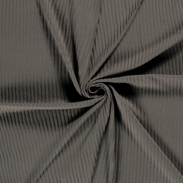 Rib Jersey fabric Dark Grey 