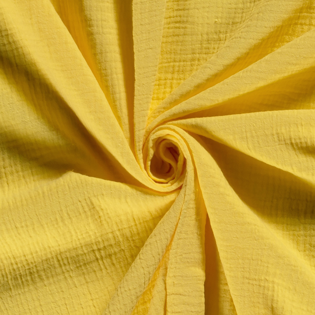 Muslin fabric Unicolour Yellow