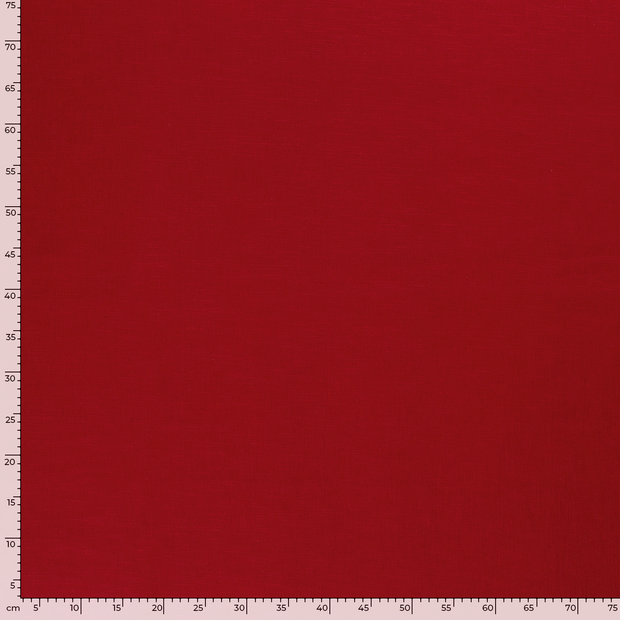 Ramie Lin tissu Unicolore Rouge