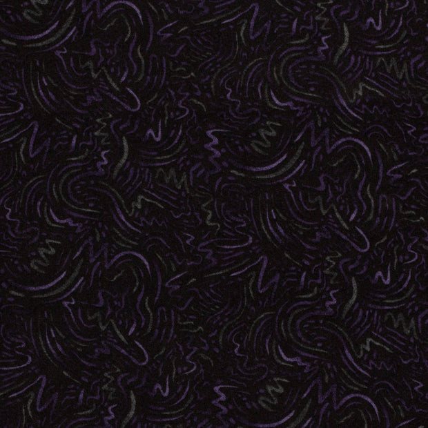 Poly Viscose Jersey fabric Abstract Carbon