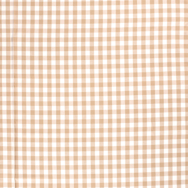 Cotton Poplin Yarn Dyed fabric Camel matte 