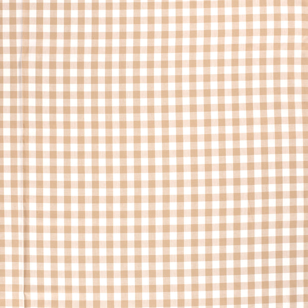 Cotton Poplin Yarn Dyed fabric Camel matte 