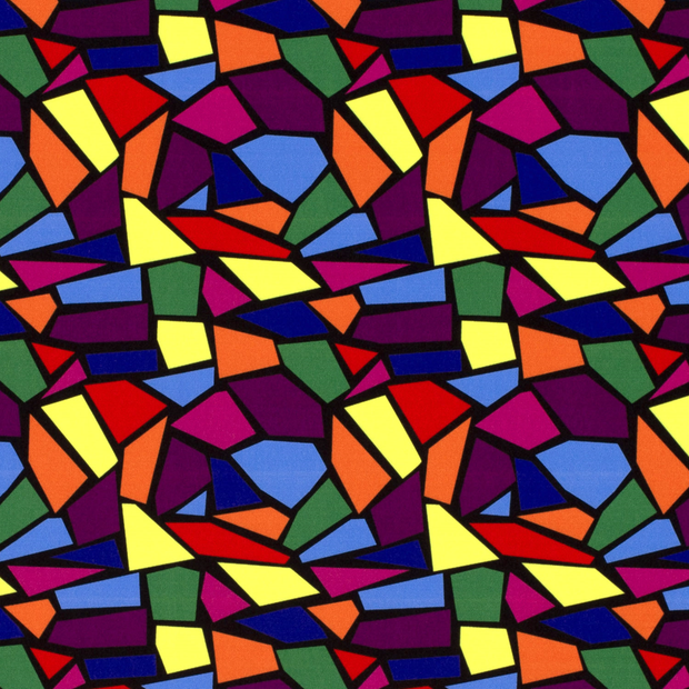 Polyester Jersey fabric Mozaik Black