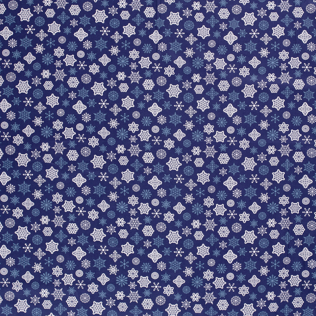 Popeline de Coton tissu Bleu Marine 
