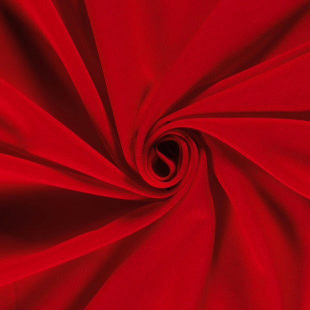 Crêpe Georgette fabric Unicolour Red