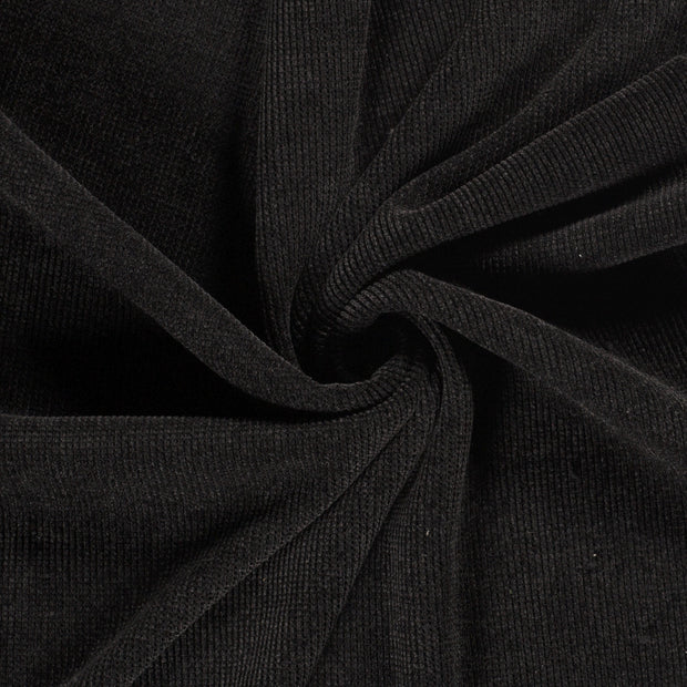 Heavy Knit tela Negro acolchado 